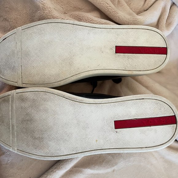 Prada Grey suede hi top US size 9.5 Prada size 8.5 - Picture 4 of 5